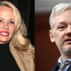 Pamela Anderson and Sexy Julian Assange (Photos: Ricky Vigil/Carl Court via Getty)